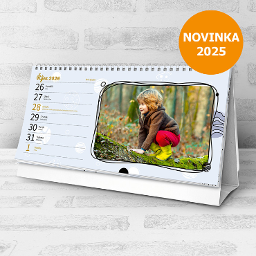 Stolní týdenní fotokalendář na rok 2026 - Až na Měsíc