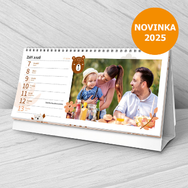 Stolní týdenní fotokalendář na rok 2026 - V lese
