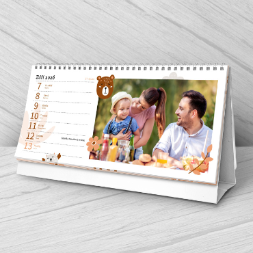 Stolní týdenní fotokalendář na rok 2026 - V lese