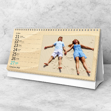 Stolní týdenní fotokalendář na rok 2026 - Na břehu moře