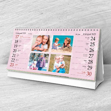 Stolní čtrnáctidenní fotokalendáře na rok 2026, online tvorba - Pastelové tóny