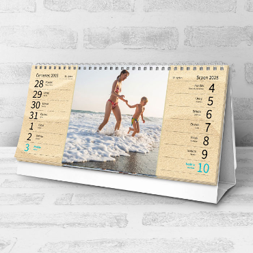 Stolní čtrnáctidenní fotokalendáře na rok 2026, online tvorba - Na břehu moře