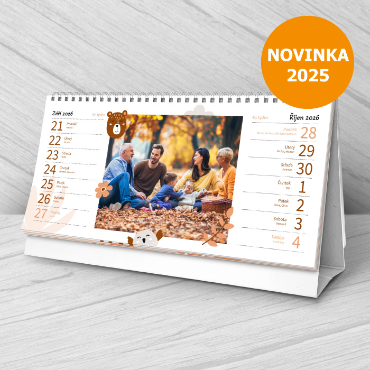 Stolní čtrnáctidenní fotokalendáře na rok 2026, online tvorba - V lese