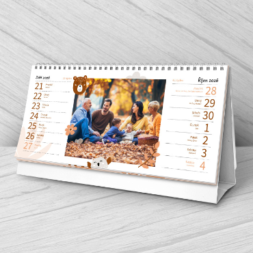 Stolní čtrnáctidenní fotokalendáře na rok 2026, online tvorba - V lese