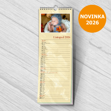 Vázankový kalendář z vlastních fotek online 2026 - Pastelové tóny